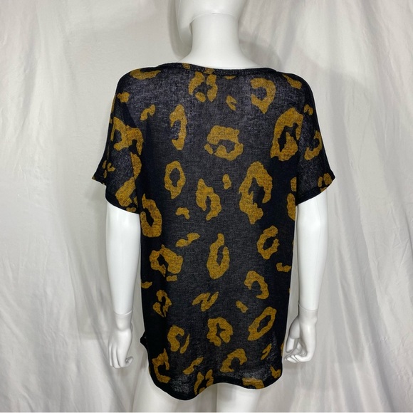 Bombom Black Knit Large Cheetah Spot Top - Picture 3 of 6
